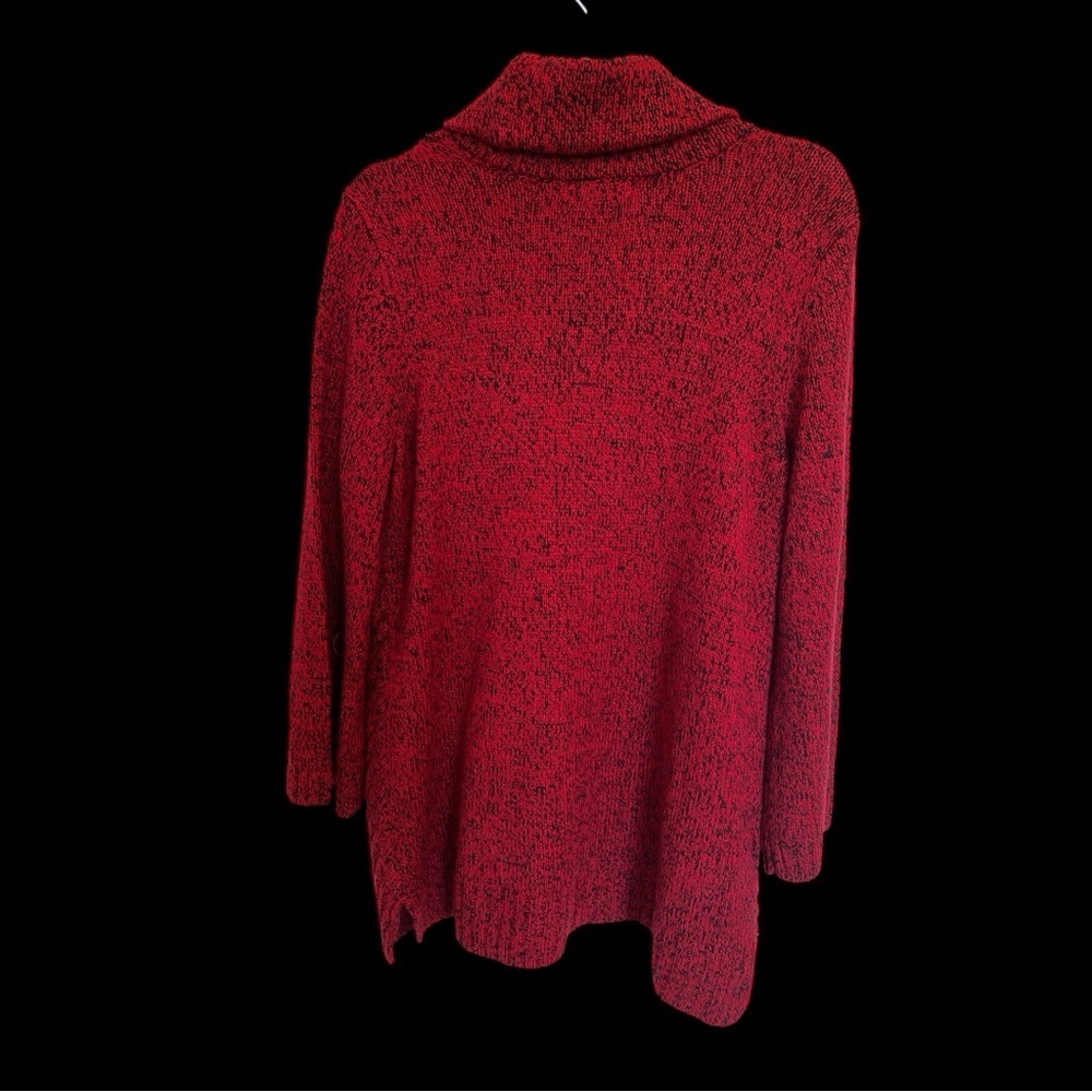 Charter Club Woman’s Large Red Tunic Sweater - Picture 3 of 3
